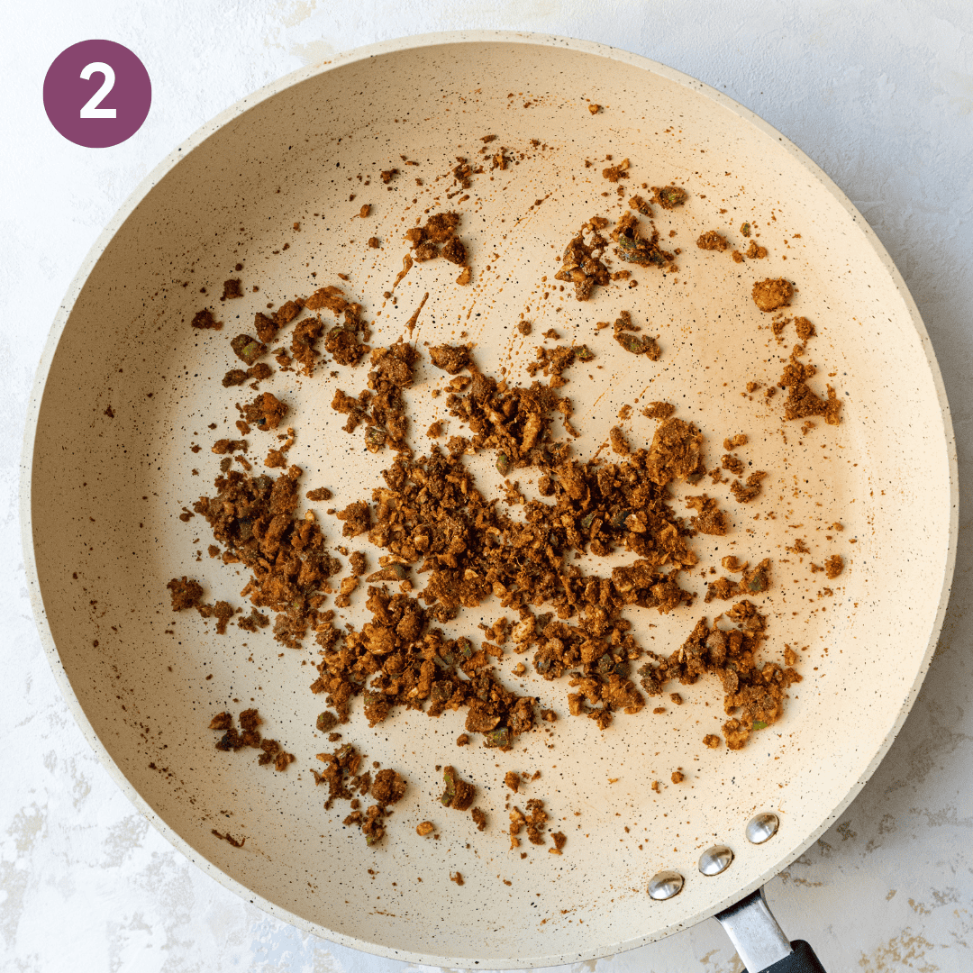 aromatics and spices in a skillet.