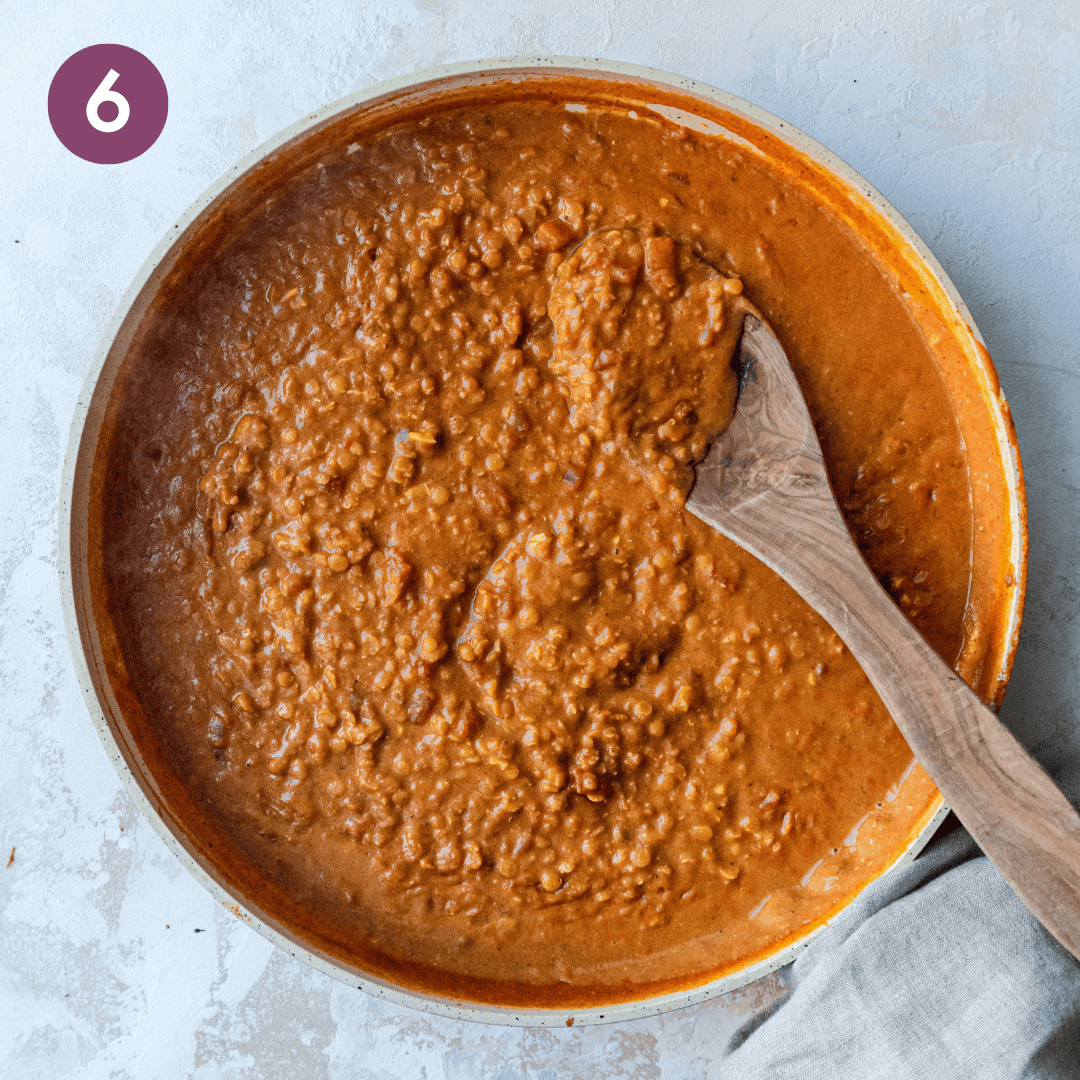 curry in skillet.